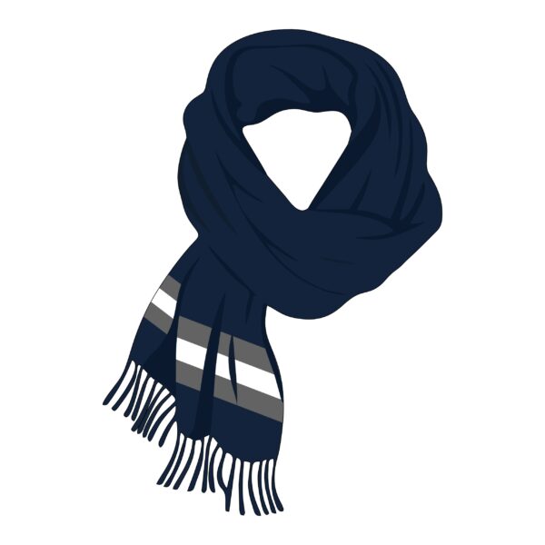 Scarf with Grey Stripes
